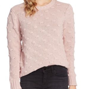 VINCE CAMUTO COTTON POPCORN SWEATER SOFT PINK